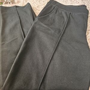 J. Crew Black Knit Wide-Leg Pants